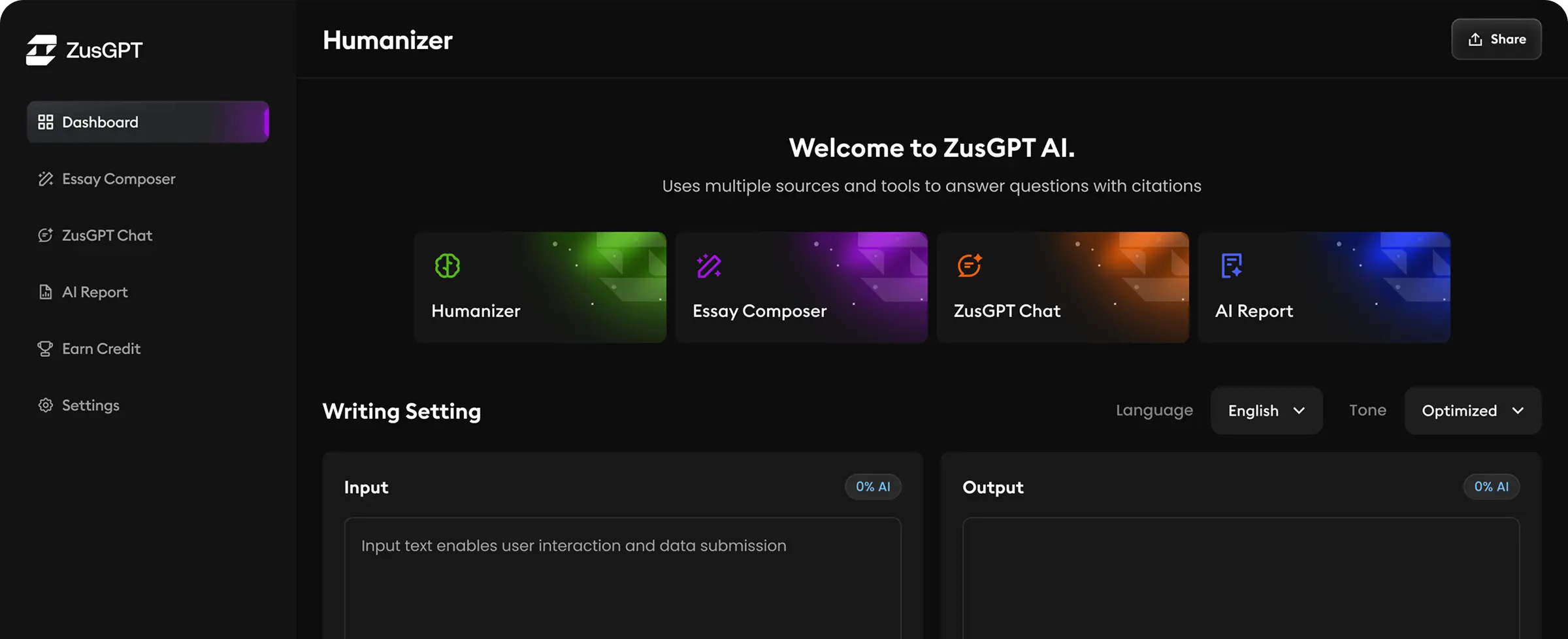 Desktop Interface